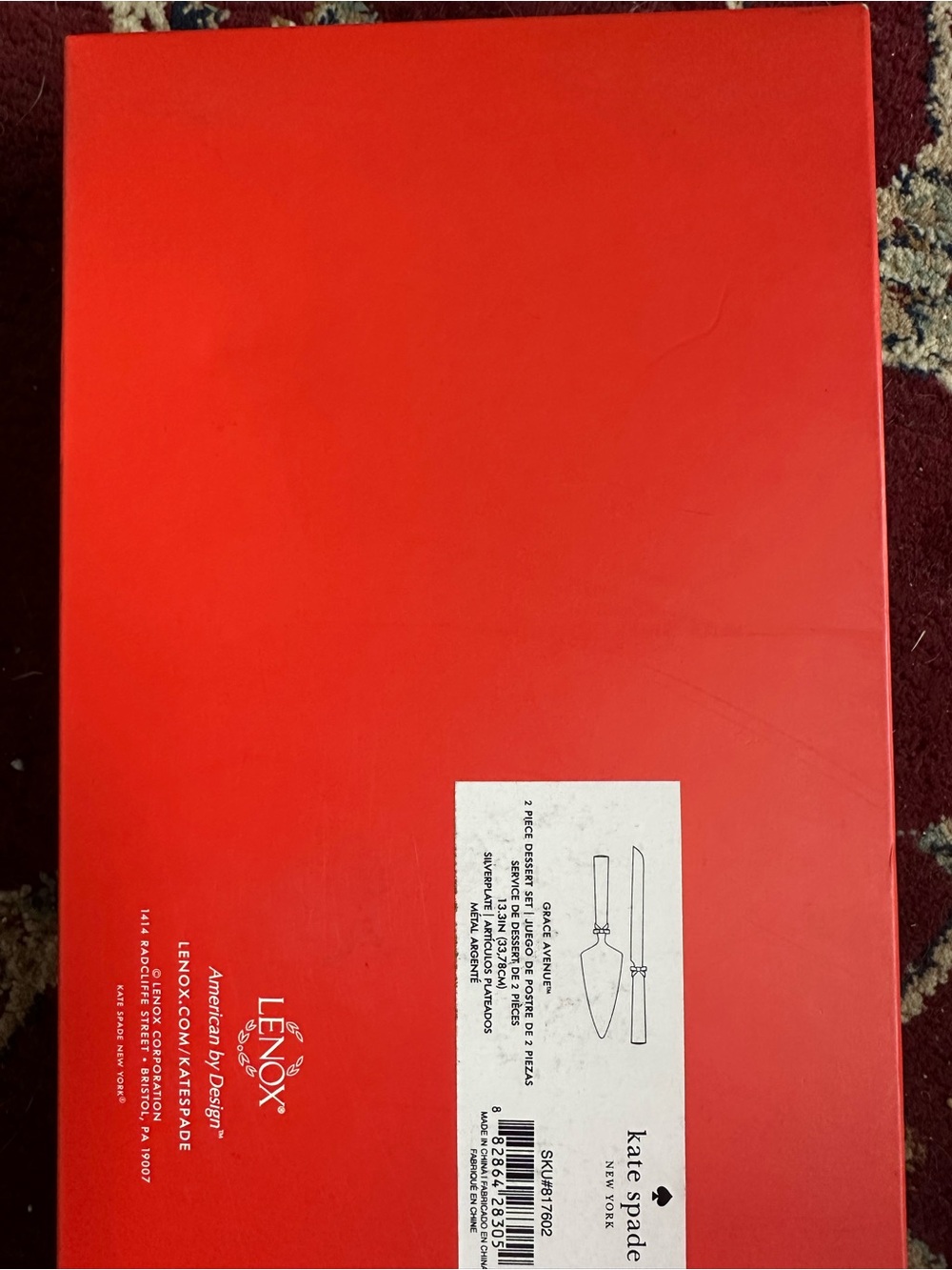 Lenox NWT and box kate spade Silver Cake Knife and Server Set never used - Picture 6 of 16